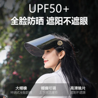 神火防晒帽女夏遮阳防紫外线镜防护面罩空顶骑车太阳帽全脸防飞沫