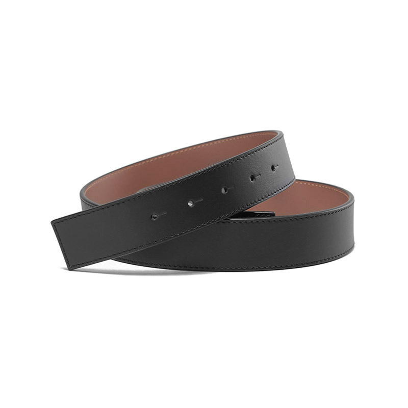 罗意威loewe男士牛皮革不可裁剪anagram搭扣板扣式双面皮带腰带e619z2