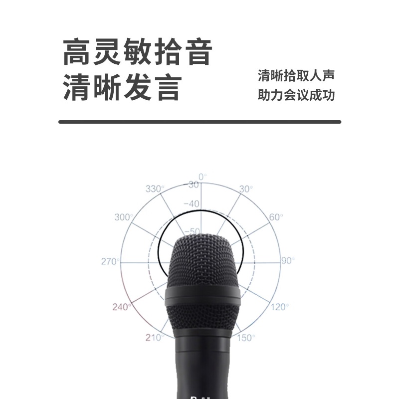 润普Runpu国产化 专业会议话筒 真分集 无线一拖四手持式麦克风RP-WZF9994S高清大图