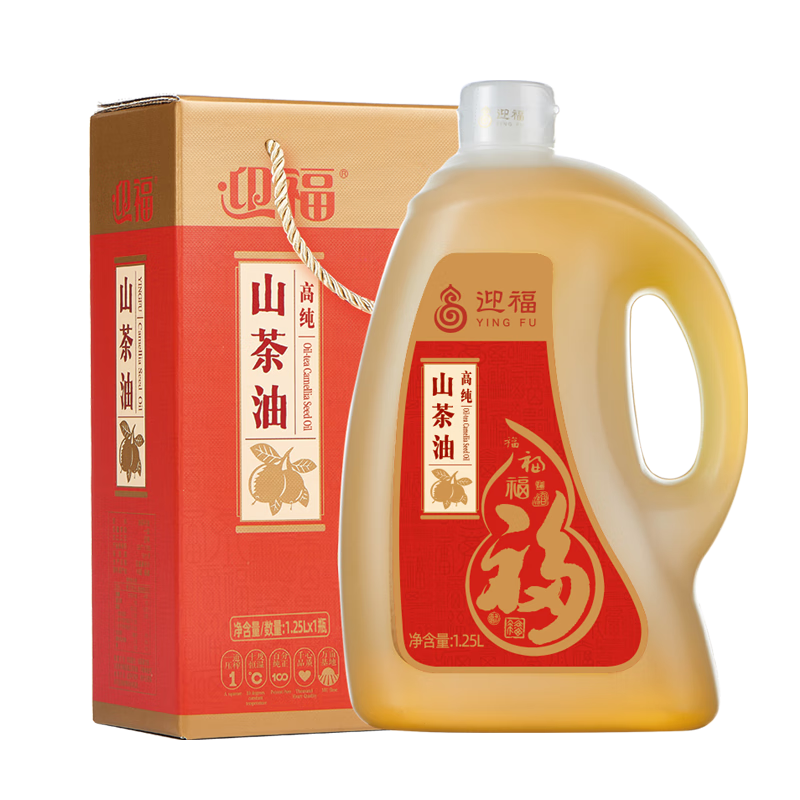 迎福 高纯山茶油1.25L*1礼盒