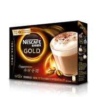 Nestle雀巢金牌馆藏系列速溶咖啡 卡布奇诺12杯/盒三合一即溶咖啡粉盒装