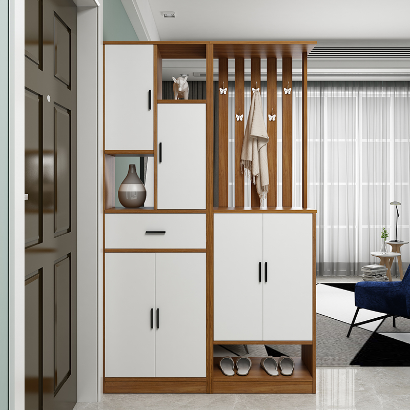 寻木匠进玄关隔断柜入户鞋柜间厅柜现代简约双面客厅屏风装饰柜置物架
