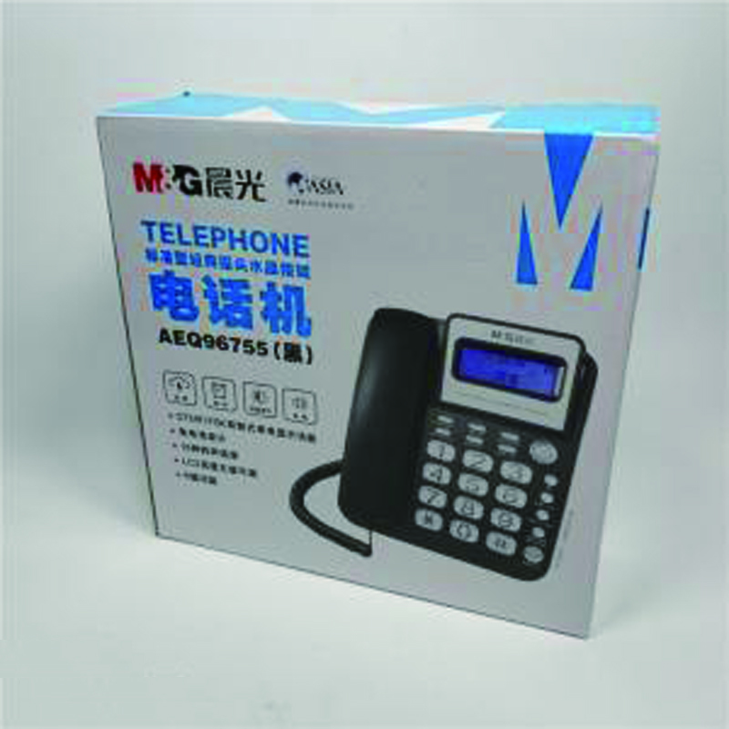 LTSM 晨光标准经典摇头水晶按键电话机AEQ96755黑
