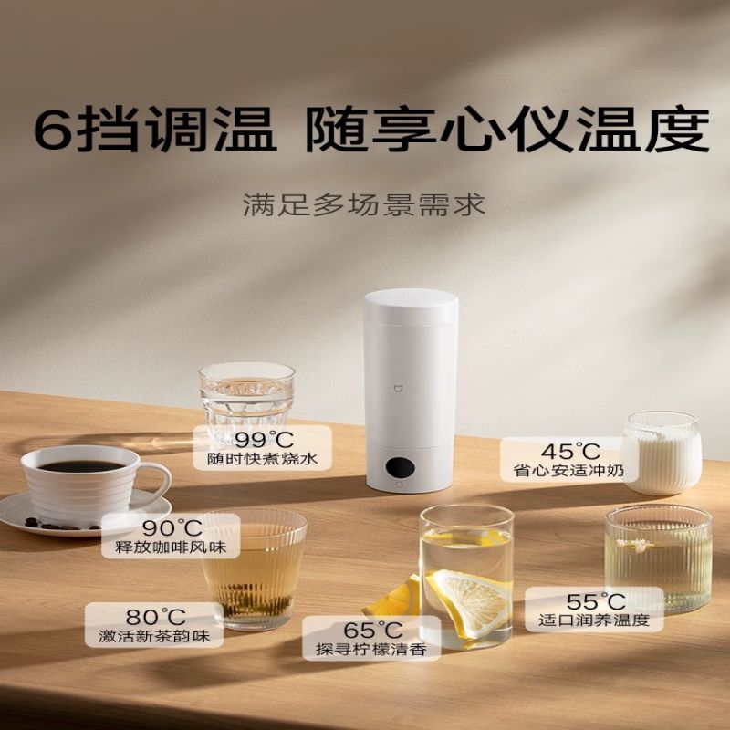 小米(mi)米家电热杯小型便携式旅行恒温烧水壶MJDRB02PL高清大图