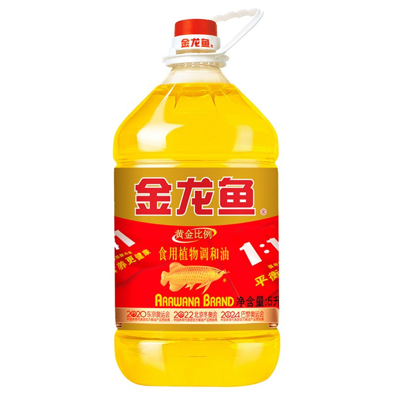 金龙鱼食用油 黄金比例食用调和油 5L