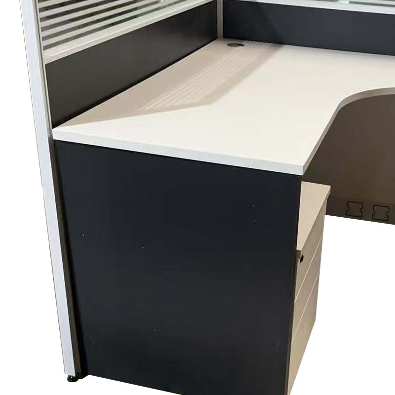 广亿隆办公桌屏风桌L型单人位组合桌120*140*110cmWH-YKZ1240#F/张高清大图