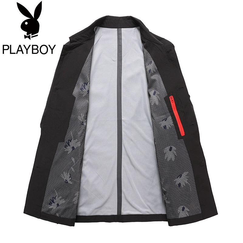 playboy/花花公子轻奢男装风衣夹克外套商务休闲春秋季行政衣服