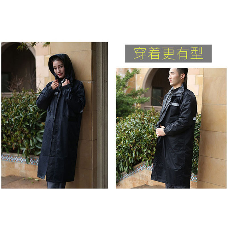 新款斜纹防水雨衣反光雨衣长款户外连体加长款雨衣