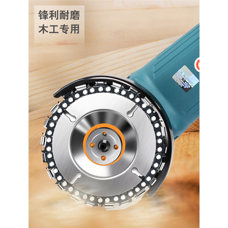 角磨机链条锯片4寸木工锯盘阿斯卡利木头打磨万用切割片茶盘开槽据盘
