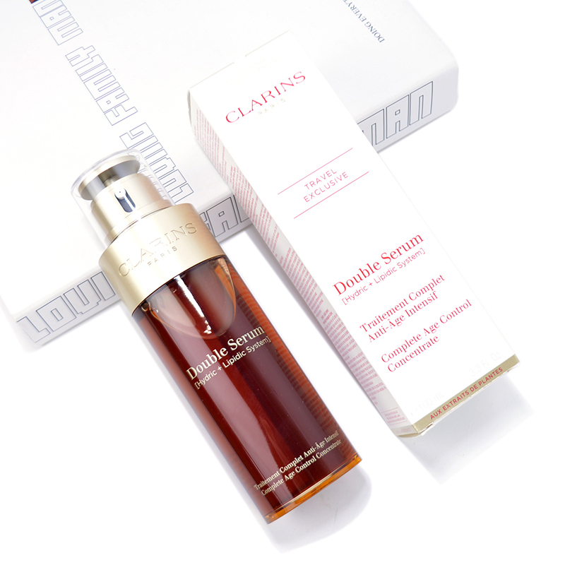 CLARINS娇韵诗双萃焕活修护精华露 娇韵诗CLARINS 双萃焕活修护精华露50ML 保湿补水 易吸收不油100ml