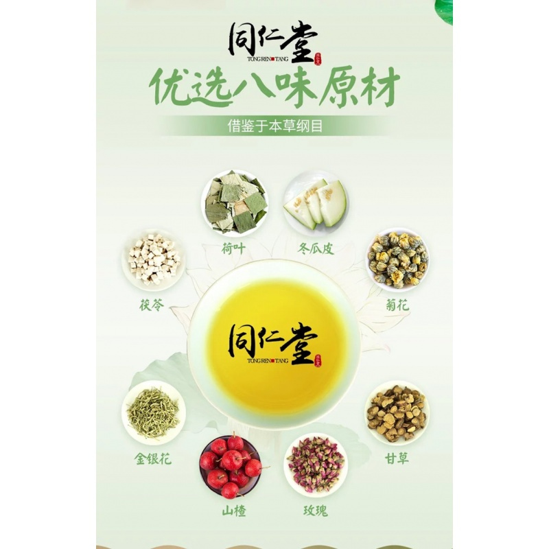 同仁堂 茯苓冬瓜荷叶茶120g
