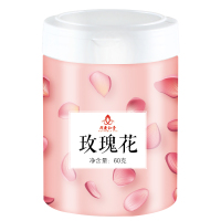 同庆和堂 粉红玫瑰花茶 花草茶罐装茶60g瓶装