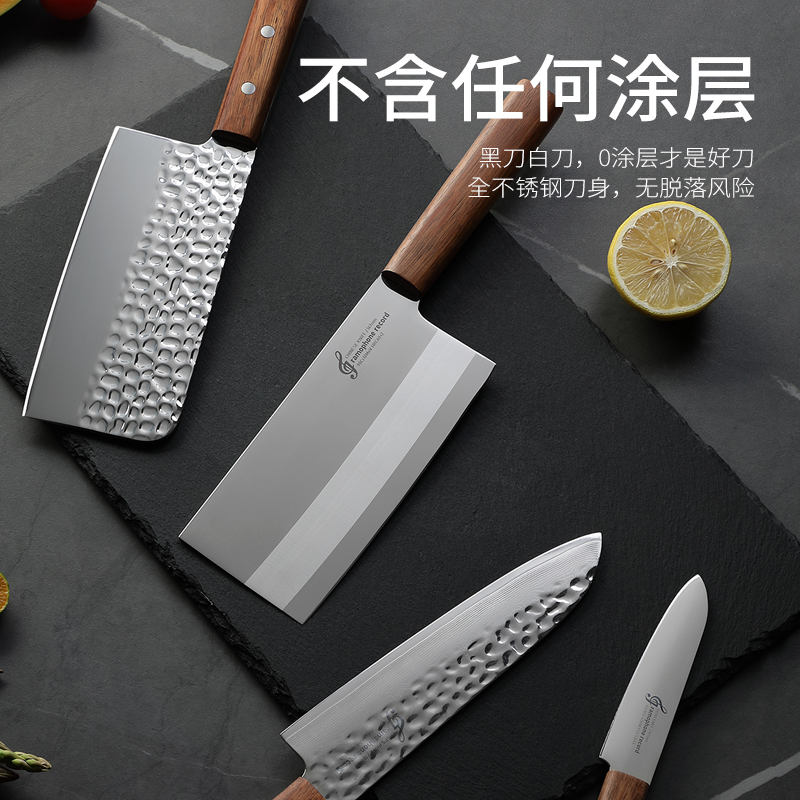 法迪欧刀具套装厨房菜刀组合大马士革钢主厨刀不锈钢切菜刀厨具砍骨刀全套唱片系列高清大图