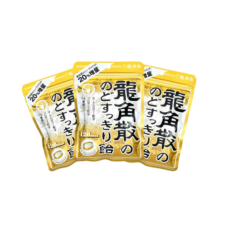 [日本进口]龙角散草本润喉糖温润护嗓糖果[蜂蜜牛奶味]88g*3袋