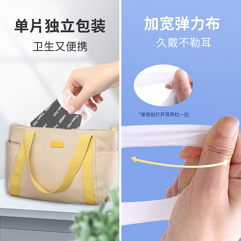 3d立体口罩一次性医疗医用女高颜值网红透气大脸专用白色黑2299