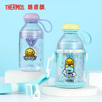 膳魔师THERMOS孕婴童水杯柠檬杯四季随行果汁杯便携手提带肩带小黄鸭TRITAN杯TCSE-403BDGR(魔法师)