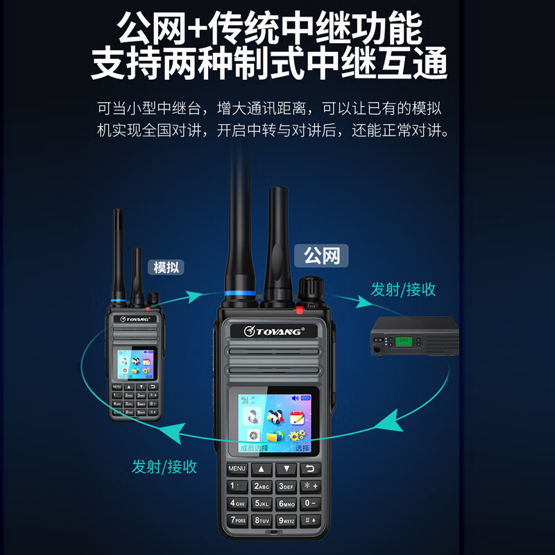 拓洋(TOYANG) MAC6000Plus黑鹰 双模全国通对讲机远距离5000公里不限距离 单位:台