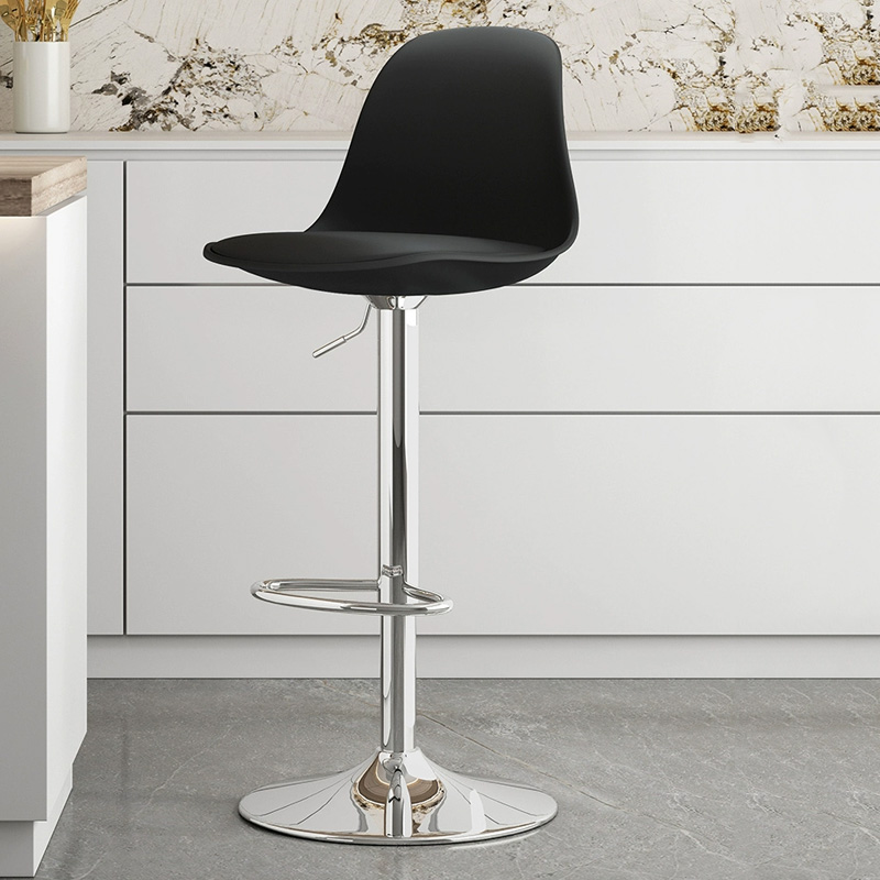 不锈钢轻奢吧台椅现代简约岛台吧椅升降凳子店面吧凳收银椅高脚凳 吧台椅 SHX-02 把高清大图