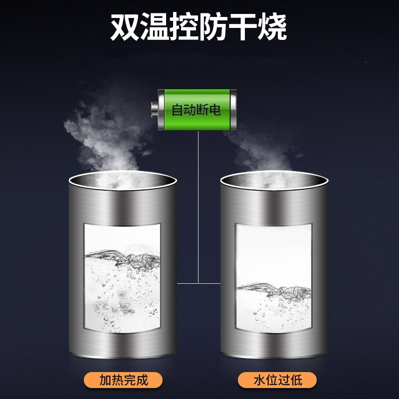 荣事达台式饮水机小型家用迷你桌面宿舍全自动智能办公室_黑金款-温热