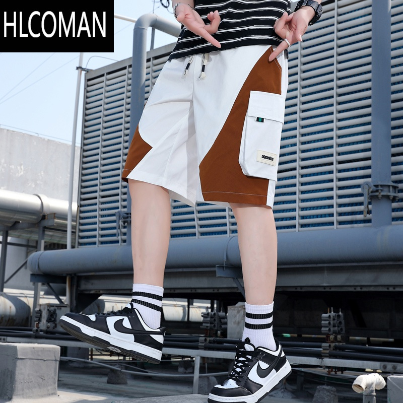 HLCOMAN夏季短裤男薄款工装五分裤休闲宽松外穿大裤衩潮牌百搭男装中裤子