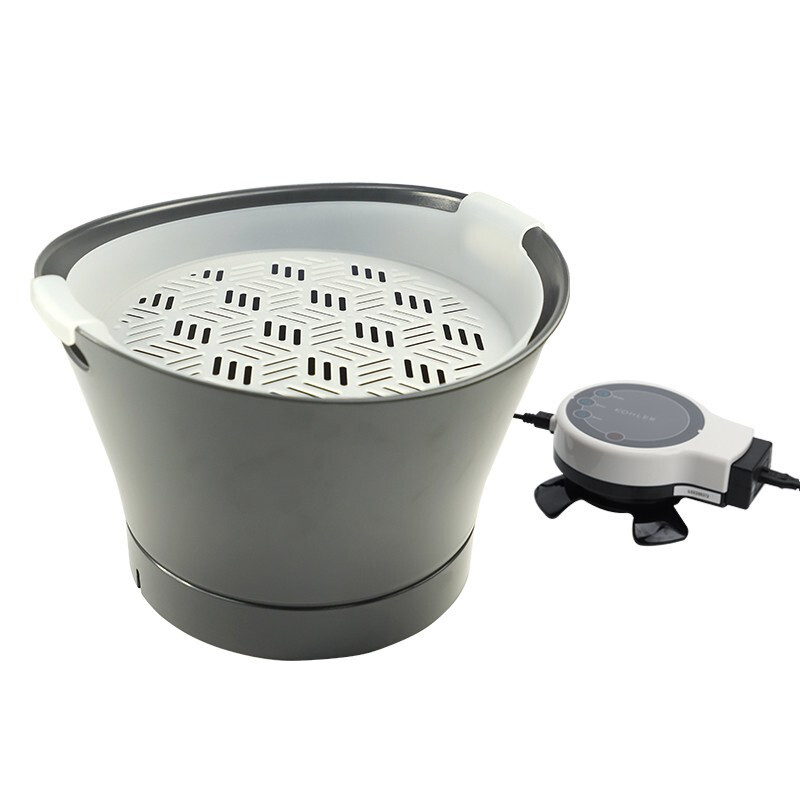 科勒(KOHLER)果蔬清洗机净化器家用洗菜机多功能全自动果蔬净化机智能洗菜消毒神器 大容量&8L圆盆灰色22483T
