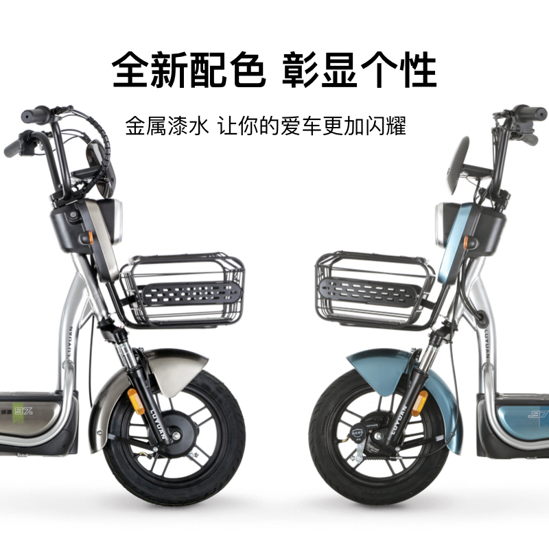 绿源(LUYUAN)电动车新款48v20a锂电池长续航电瓶车FEA男女代步电动自行车 星球灰