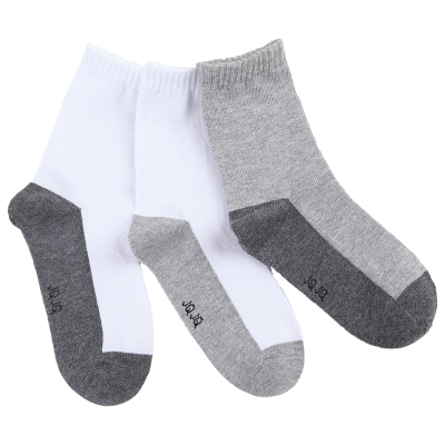 男童袜子纯棉白色儿童袜子秋冬季加厚女童棉袜男孩运动中筒袜学生 bg