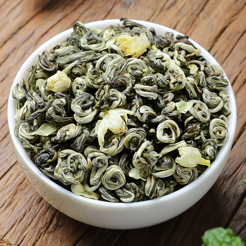 广西横县茉莉花茶2025新茶茉莉玉螺浓香型小龙珠绿茶叶散装500g