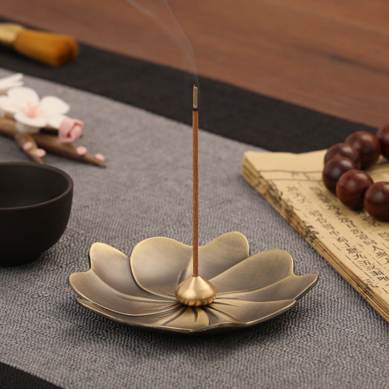 香插香座家用室内线香炉铜香薰炉仿古摆件檀香茶道禅意沉香香托装饰