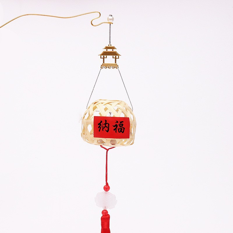峰呈fc0402发光兔子花灯手工diy材料手提古风竹编灯笼