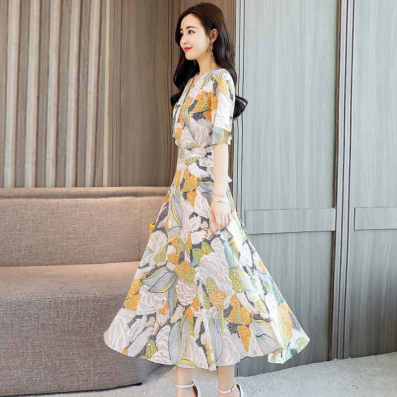 2018新款女装 裙子春季学生矮个子夏显高小个子直筒御姐范连衣裙