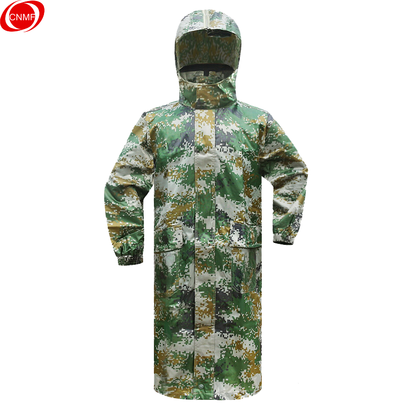 谋福CNMF 9293 风衣式迷彩连体雨衣劳保雨衣4XL-185 迷彩长款 (单位:件)
