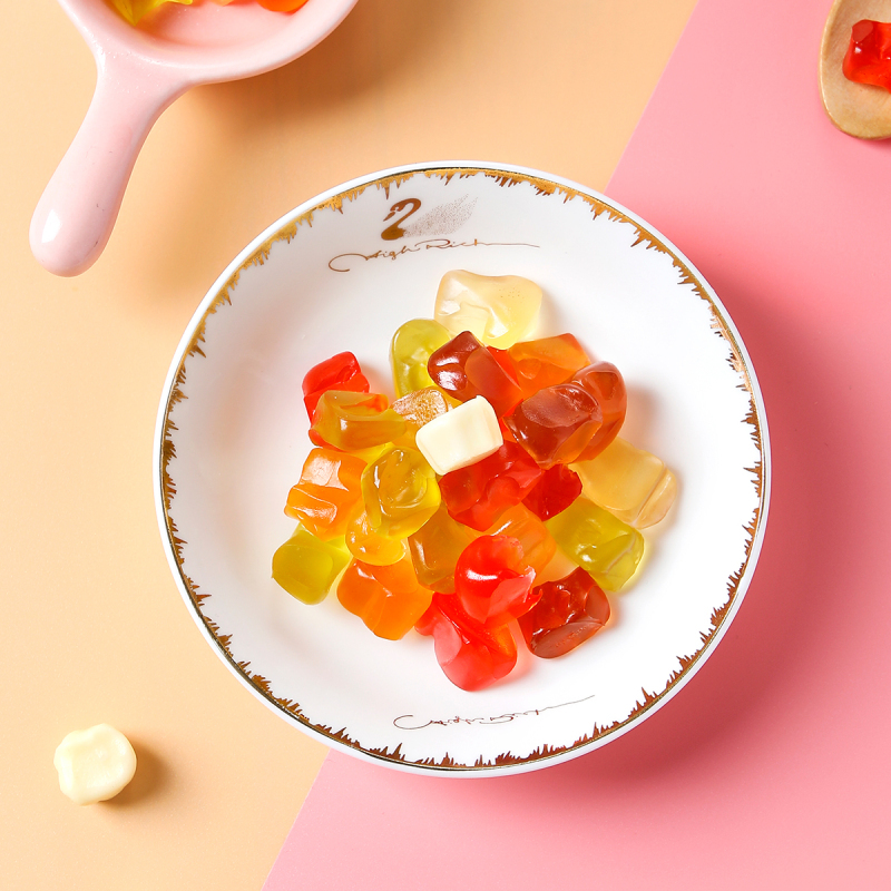 徐福记熊博士橡皮糖水果软糖糖果综合果味60g10袋儿童小零食