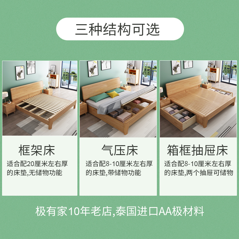 全实木床1.2米出租房经济型单人床 单位:张