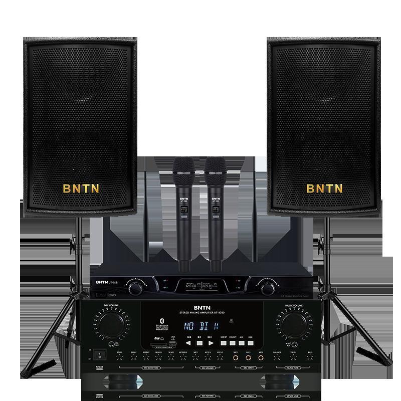 奔腾(BNTN)家庭KTV音响套装家用卡包功放卡拉OK无线U段话筒麦克风客厅小型唱歌k歌会议室演出8200配豪庭音箱