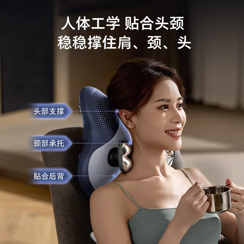飞利浦(PHILIPS)颈椎按摩仪器按摩枕斜方肌颈枕肩颈腰背部车载办公室[多功能按摩仪]PPM3503N高清大图