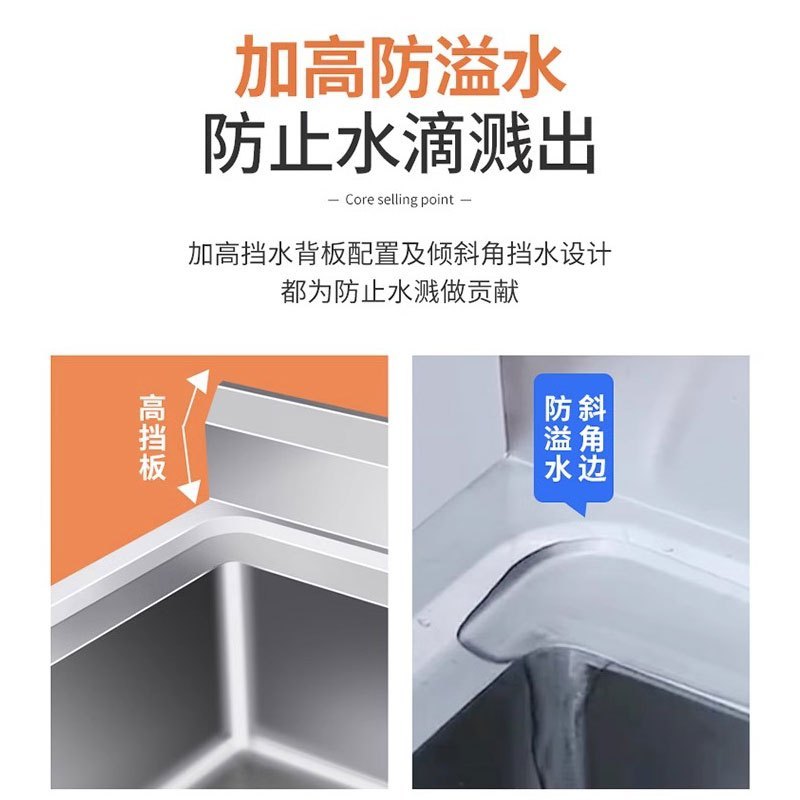 明焌佳宝加厚水槽 不锈钢双星水池柜 1570型高清大图