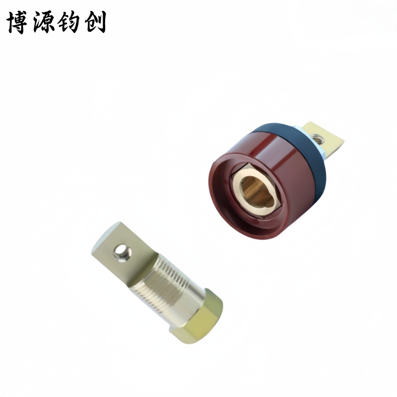 博源钧创 电焊机快速接头 DKJ35-50 55mm 红色插座 个高清大图