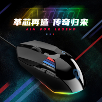 达尔优A970牧马人鼠标游戏专用有线电竞吃鸡机械笔记本台式电脑通用宏鼠标