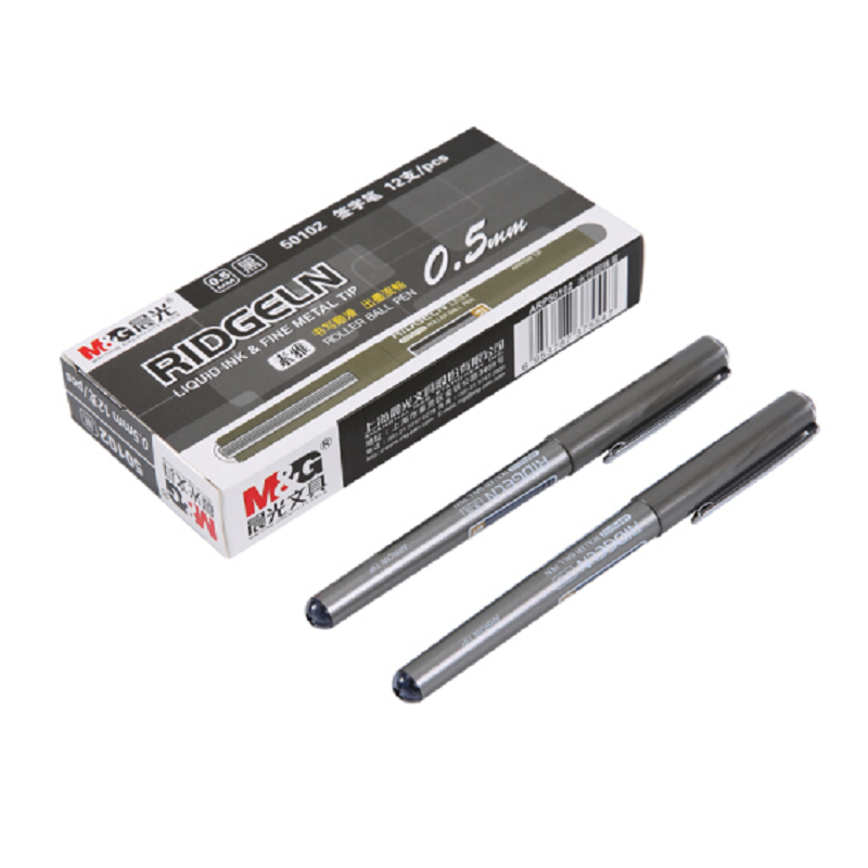 晨光(M&G) 黑色 0.5mm 12支装 陶瓷球珠 直液式签字笔 ARP50102A (单位:盒)