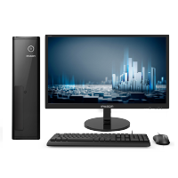 攀升 商睿 商用台式电脑主机 （Intel八代G4900 4G 240GSSD 21.5寸IPS屏 商务键鼠 三年上门） 家用办公电脑台式机 轻便迷你主机小机箱商务 办公台式机主机