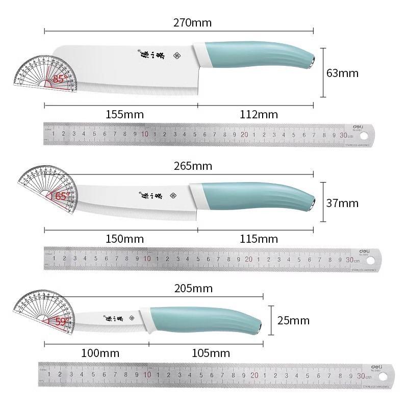 张小泉陶瓷菜刀加厚免磨家用宝宝辅食专用刀具女士切片切肉刀8138高清大图