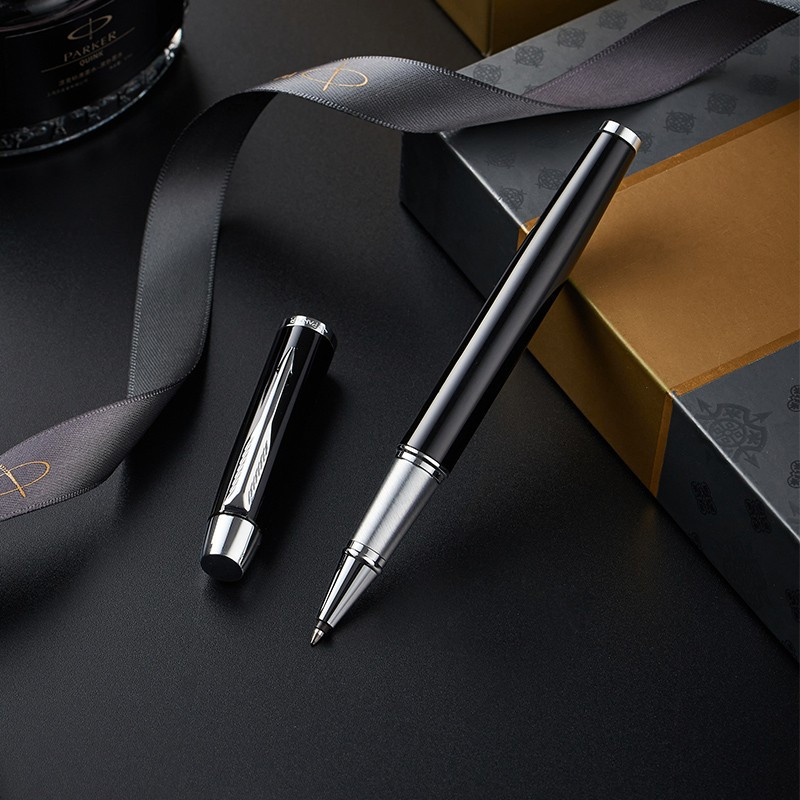 派克parkerim纯黑丽雅白夹宝珠笔单支价格白夹