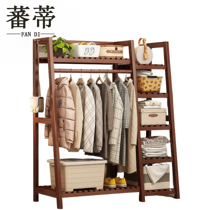 蕃蒂 实木衣帽架140CM 个