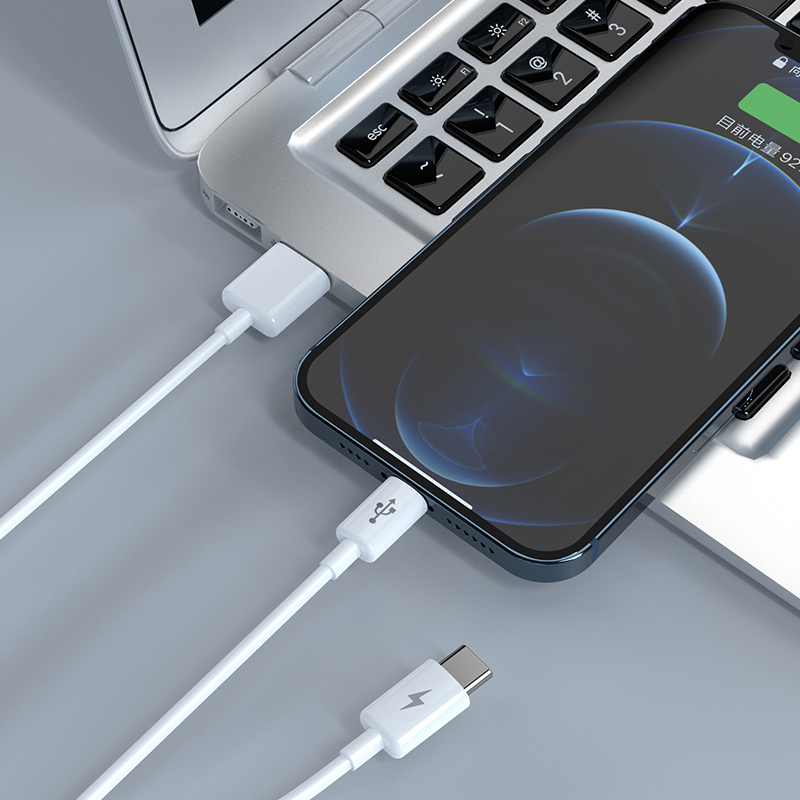 品胜一拖二数据线一拖三数据线华为苹果14Plus数据线Type-C快充iPhone手机充电线USB连接线车载iPad