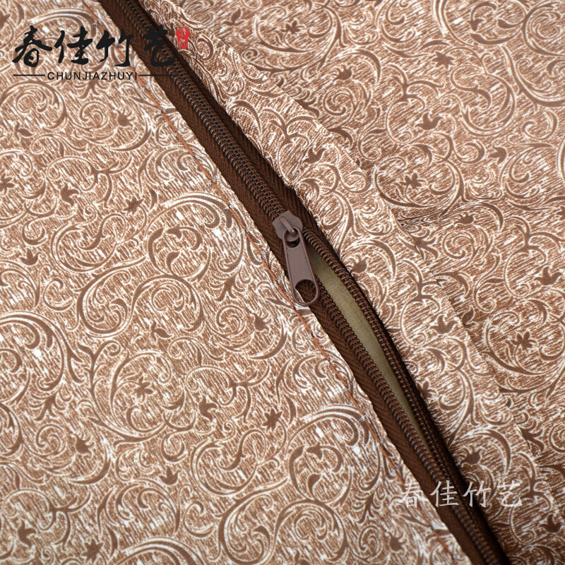 麻将凉席枕套夏季单人枕头套炭化竹席枕套不含芯双人枕头枕套