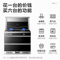 创维(SKYWORTH)集成灶一体灶家用消毒柜一体下排式侧吸油烟机环保灶烟灶JJZT-J03B天然气