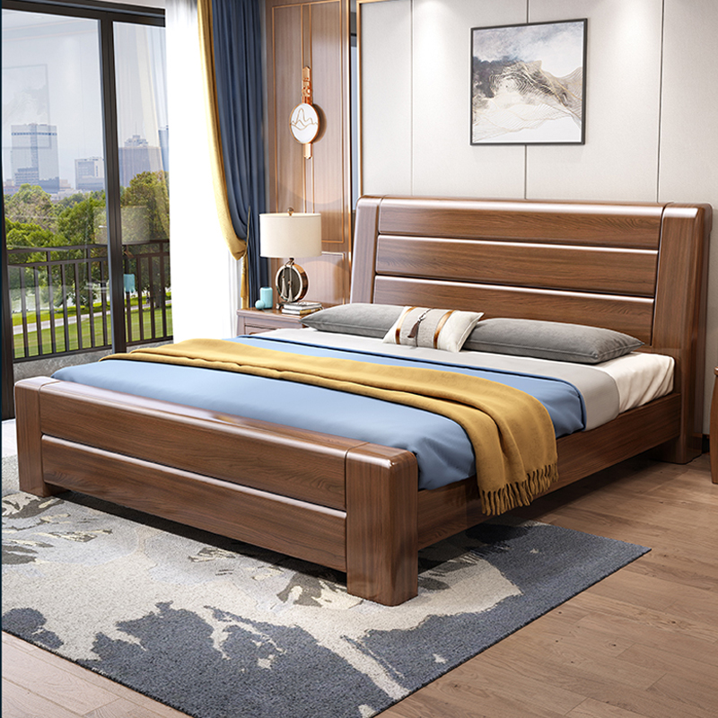 臻远ZY-SMC-109 现代简约实木床 1.2米简约床