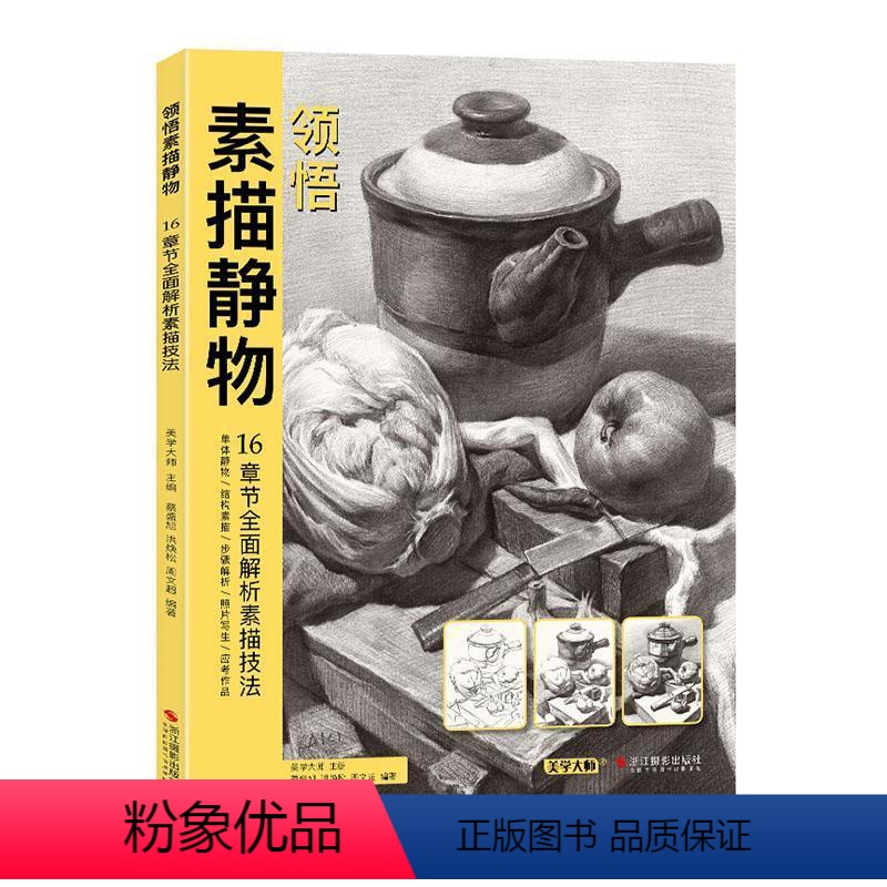 [正版]书籍 领悟素描静物:16章节解析素描技法:单体静物/结构素描/步骤解析/照片写生/ 浙江摄影出版社 艺术 9