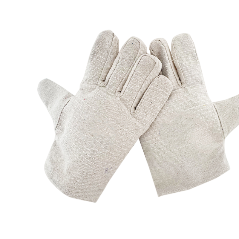 迅众 双层全衬24道线帆布手套机械电焊工耐磨加厚工作劳保防护用品